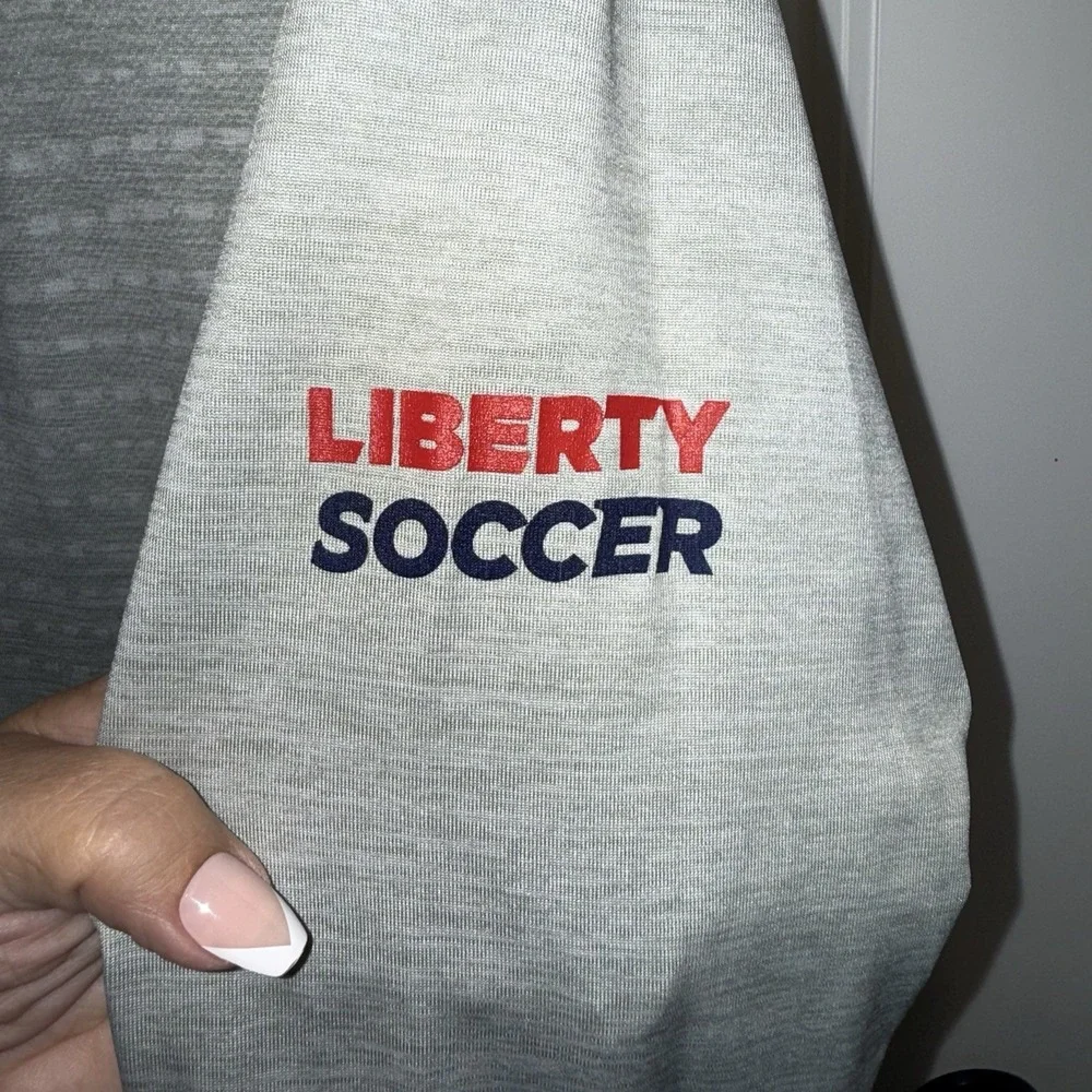 Nike Dri-FIT Liberty University Soccer Hoodie Mens M Gray LU Flames NCAA